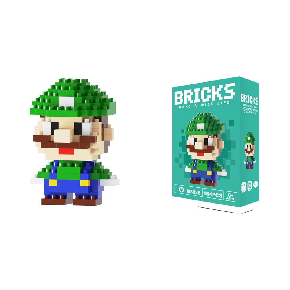 Luigi Mini Brick Figure