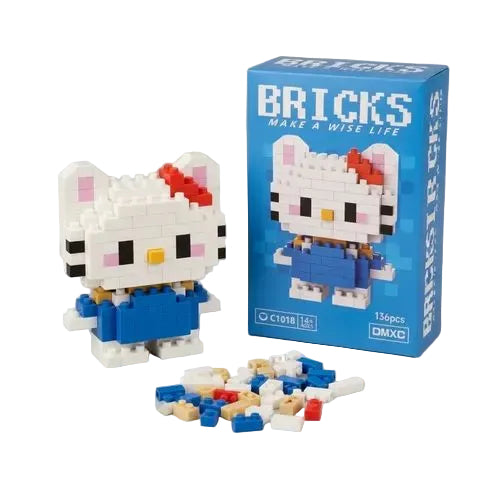 Hello Kitty Blue Mini Brick Figure