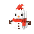 Pixel Snowman Christmas Building Block Figure