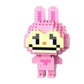 Pink Bunny Building Block Figure